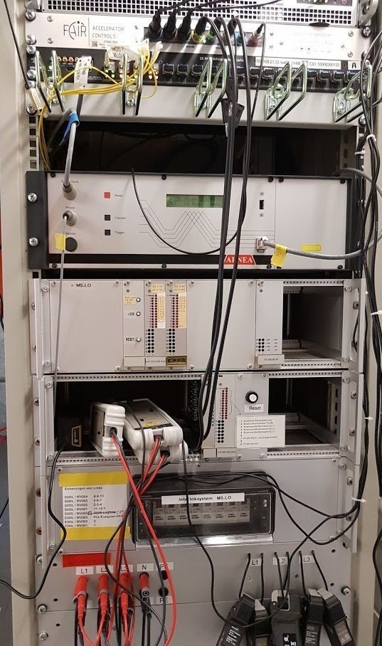 GSI/FAIR high-voltage mains-feed test point — primary-side instrumentation